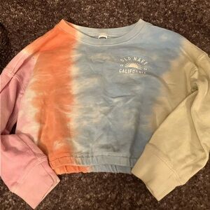 Slightly worn cropped sweatshirt.